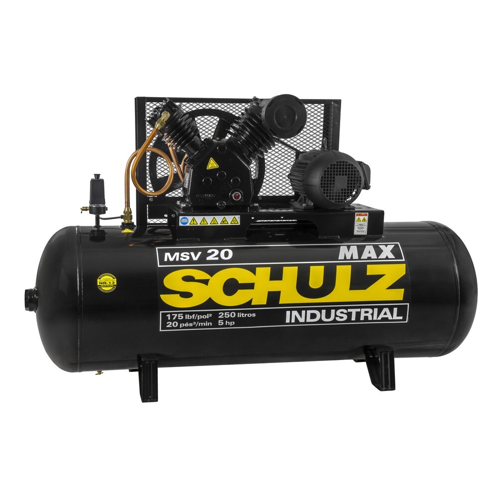 Compressor Ar Schulz Msv20 Max 20 Pés 250L 220/380V Trif 92277350  