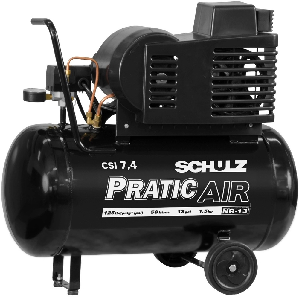 Compressor Schulz Pratic Air Csi7.4 50L 127/220V Mono Com Roda 92135090  