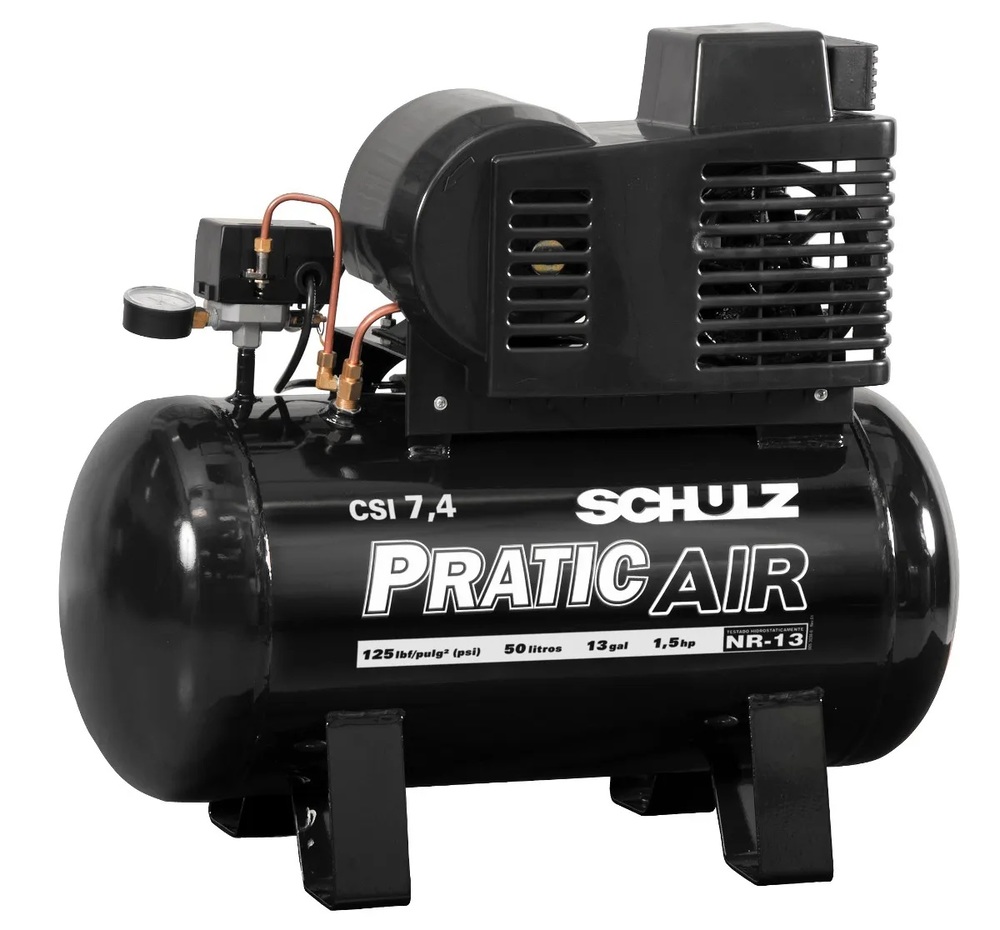 Compressor Ar Schulz Pratic Air Csi7.4 Pés 50L 1.5 Cv Mono 110/220V 92135170  
