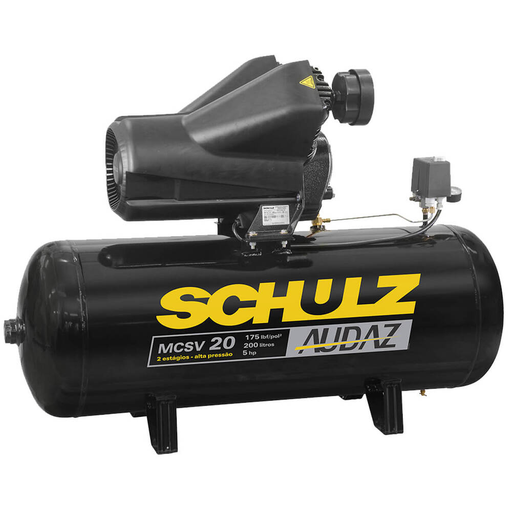Compressor Ar Audaz Mcsv20 200L 175Psi 5C Trif 220/380V C/ Chave Magnética Schulz 92293040  