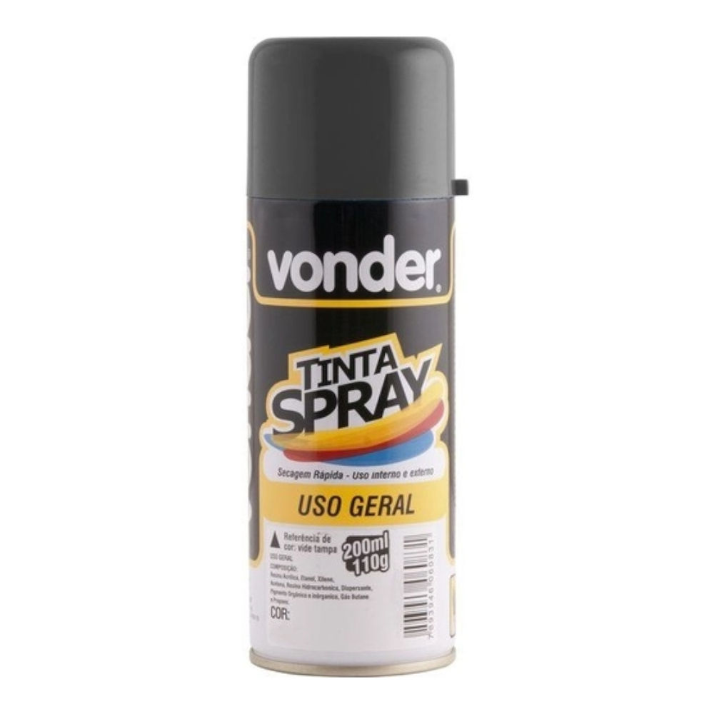 Tinta Spray Para Uso Geral Amarela Vonder 200Ml  