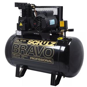 Compressor Schulz Bravo Csl 10Br 100L Mono 110V / 220 V Profissional Com Grampeador 92178870  