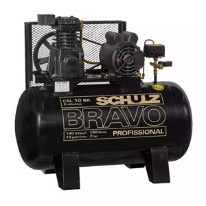 Compressor Ar Bravo Schulz Csl 10Br 100L 140Lbs 2Cv Trif 220/380V Com Grampeador 92178510  